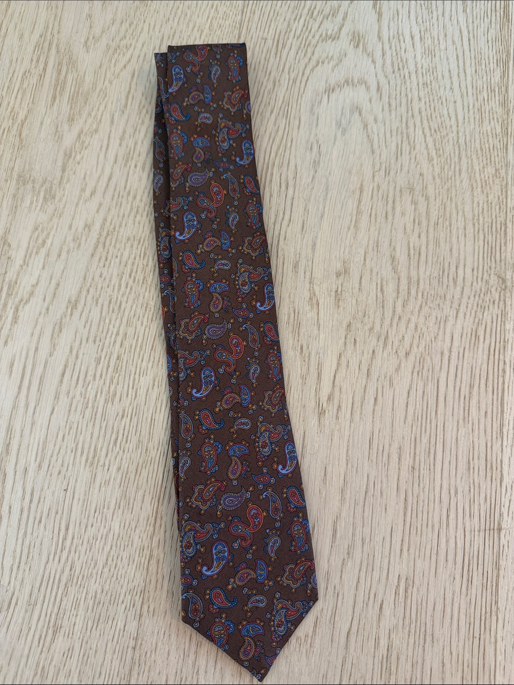 Boys Beau Ties of Vermont brown paisley tie